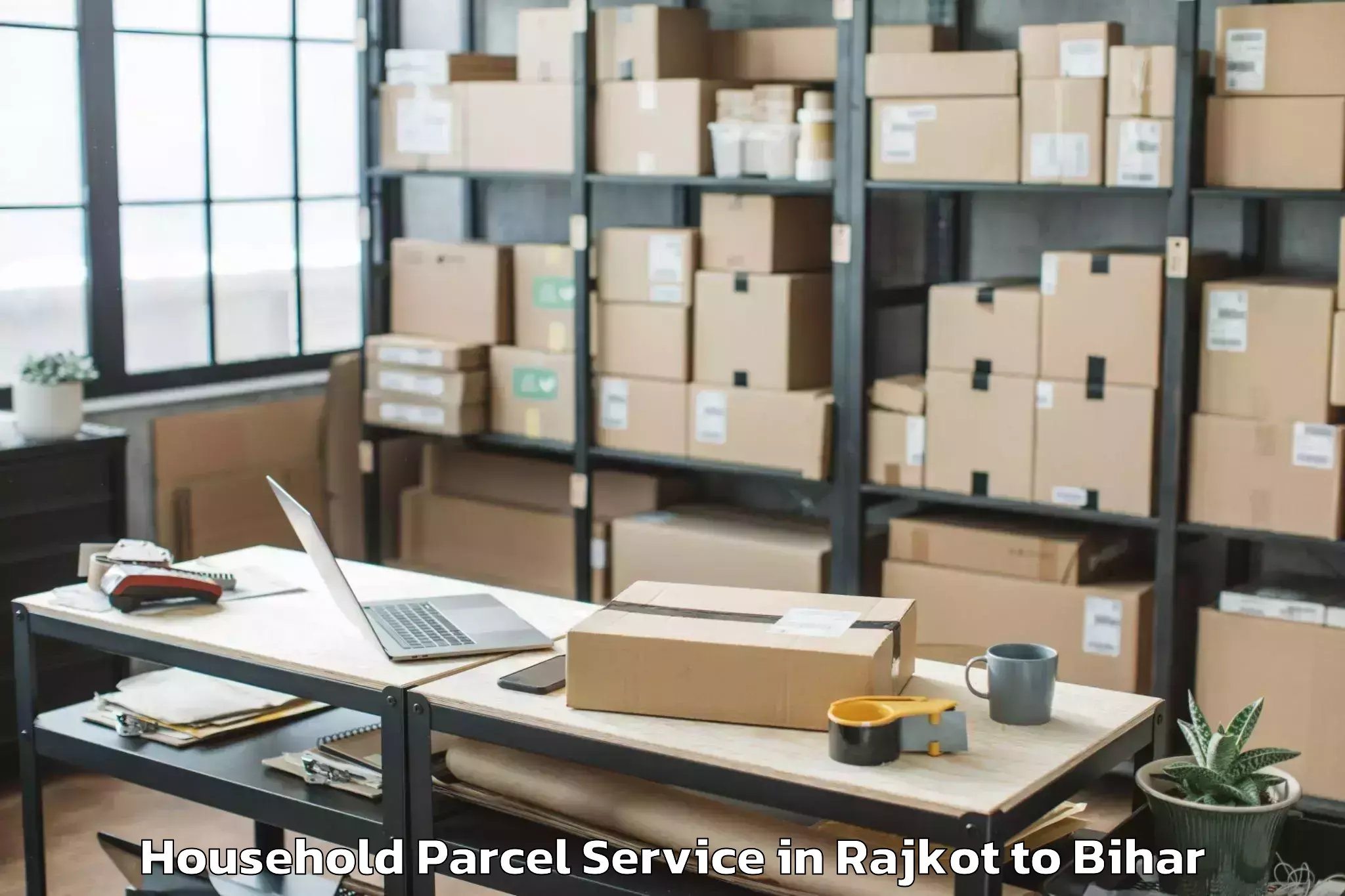 Professional Rajkot to Luckeesarai Household Parcel